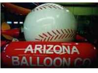 baseball shape helium advertising inflatable and a tube shape red color helium inflatable