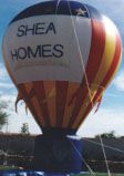 25 foot high hot air balloon shape cold-air advertising inflatable with logo