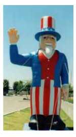30 ft. Uncle Sam shape advertising inflatable
