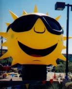 giant Sun shape custom inflatable with sunglasses