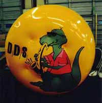 Custom Advertising Balloons - helium disk with artwork